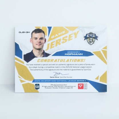GJS-GH - EVZ - GREGORY HOFMANN - GAME JERSEY GOLD AUTO - 02/30