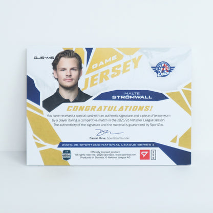 GJS-MS - SCRJ - MALTE STROMWALL - GAME JERSEY GOLD AUTO - 18/30