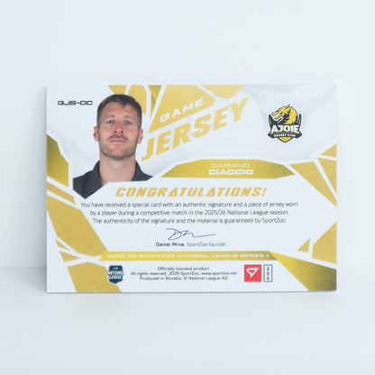 GJS-DC - HCA - DAMIANO CIACCIO - GAME JERSEY GOLD AUTO - 24/30