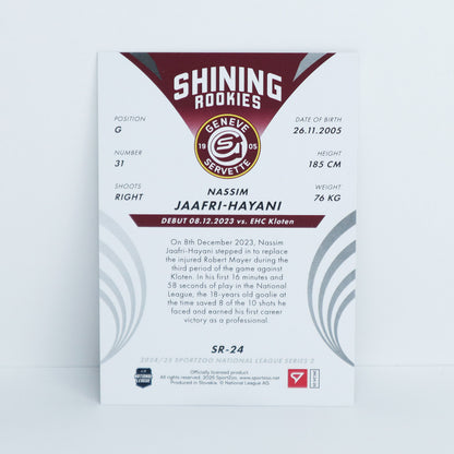 SR-24 - GSHC - NASSIM JAAFRI-HAYANI - SHINING ROOKIES BASE