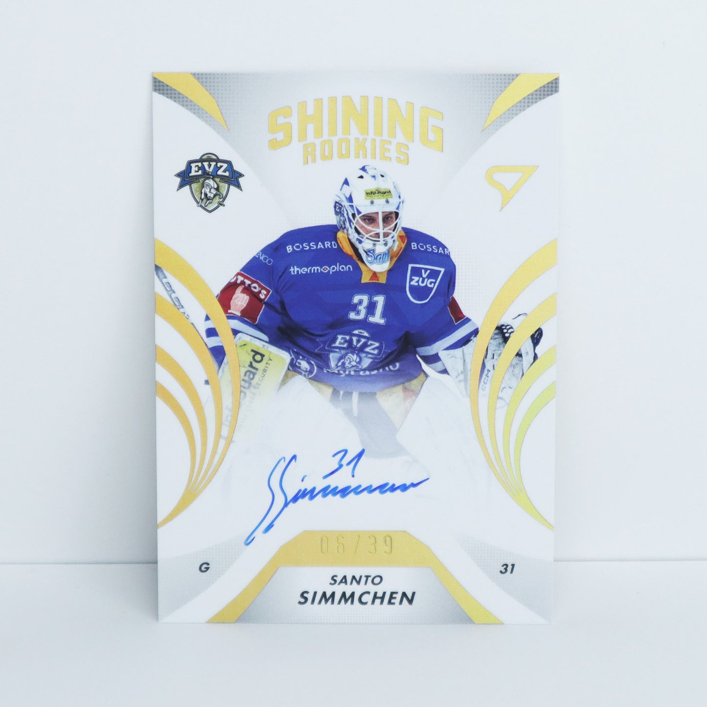 SRS-SS - EVZ - SANTO SIMMCHEN - SHINING ROOKIES GOLD AUTO - 06/39