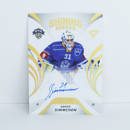 SRS-SS - EVZ - SANTO SIMMCHEN - SHINING ROOKIES GOLD AUTO - 06/39