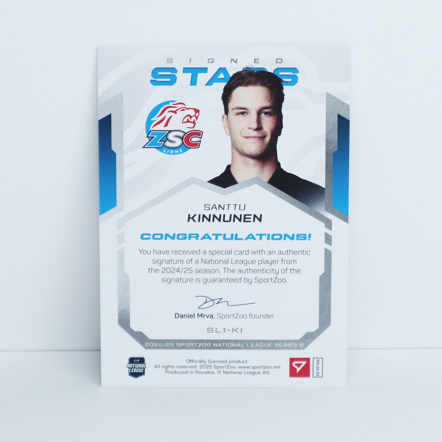 SL1-KI - ZSC - SANTTU KINNUNEN - SIGNED STARS LEVEL 1 - 24/99