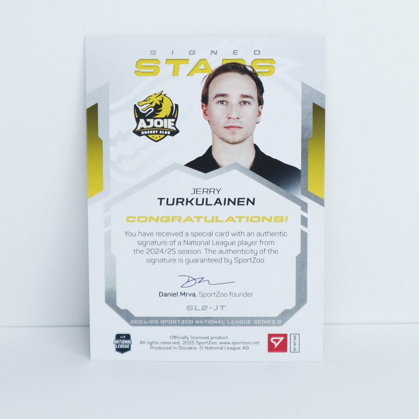 SL2-JT - HCA - JERRY TURKULAINEN - SIGNED STARS LEVEL 2 - 12/69