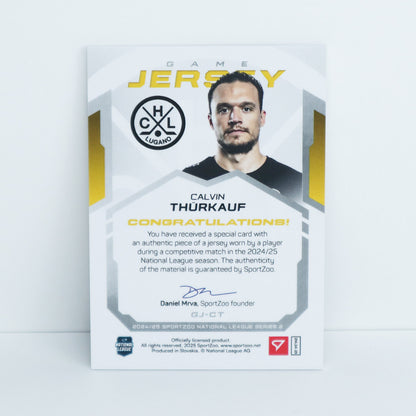 GJ-CT - HCL - CALVIN THURKAUF - GAME JERSEY SILVER - 60/65
