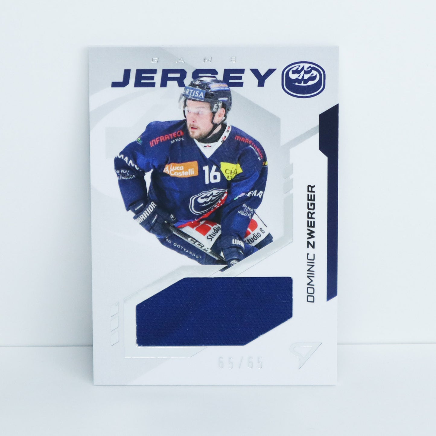 GJ-DZ - HCAP - DOMINIC ZWERGER - GAME JERSEY SILVER - 65/65