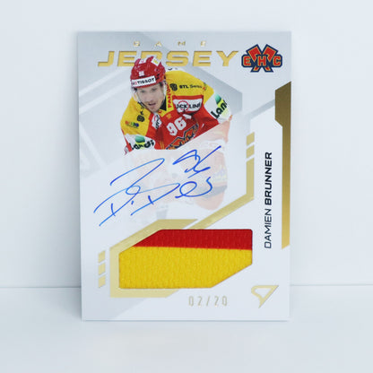 GJS-DB - EHCB - DAMIEN BRUNNER - GAME JERSEY GOLD AUTO - 02/20