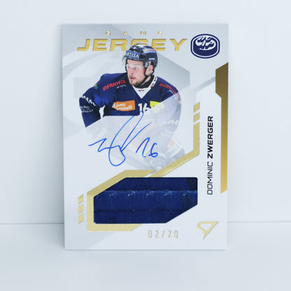 GJS-DZ - HCAP - DOMINIC ZWERGER - GAME JERSEY GOLD AUTO - 02/20