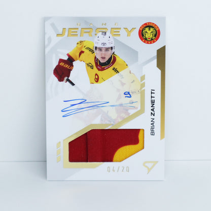 GJS-BZ - SCL - BRIAN ZANETTI - GAME JERSEY GOLD AUTO - 04/20