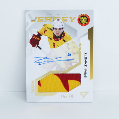 GJS-BZ - SCL - BRIAN ZANETTI - GAME JERSEY GOLD AUTO - 16/20