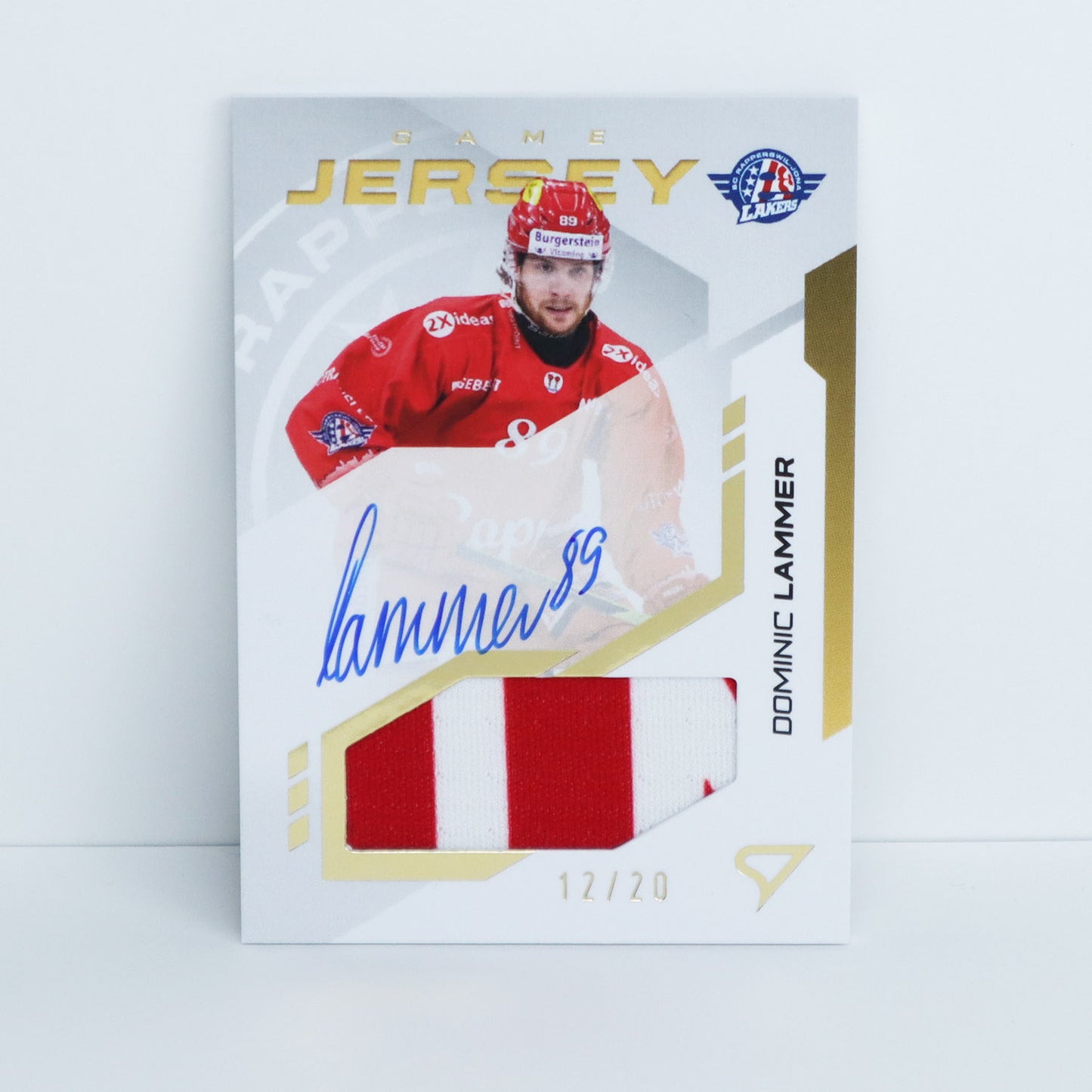 GJS-DL - SCRJ - DOMINIC LAMMER - GAME JERSEY GOLD AUTO - 12/20