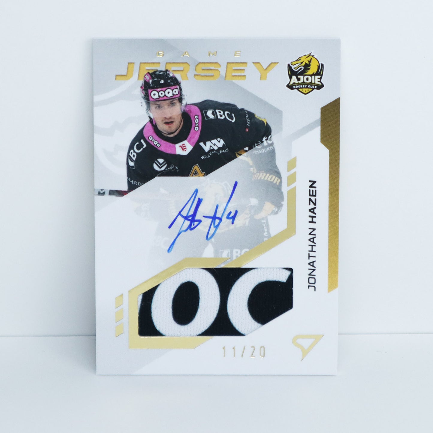 GJS-HA - HCA - JONATHAN HAZEN - GAME JERSEY GOLD AUTO - 11/20
