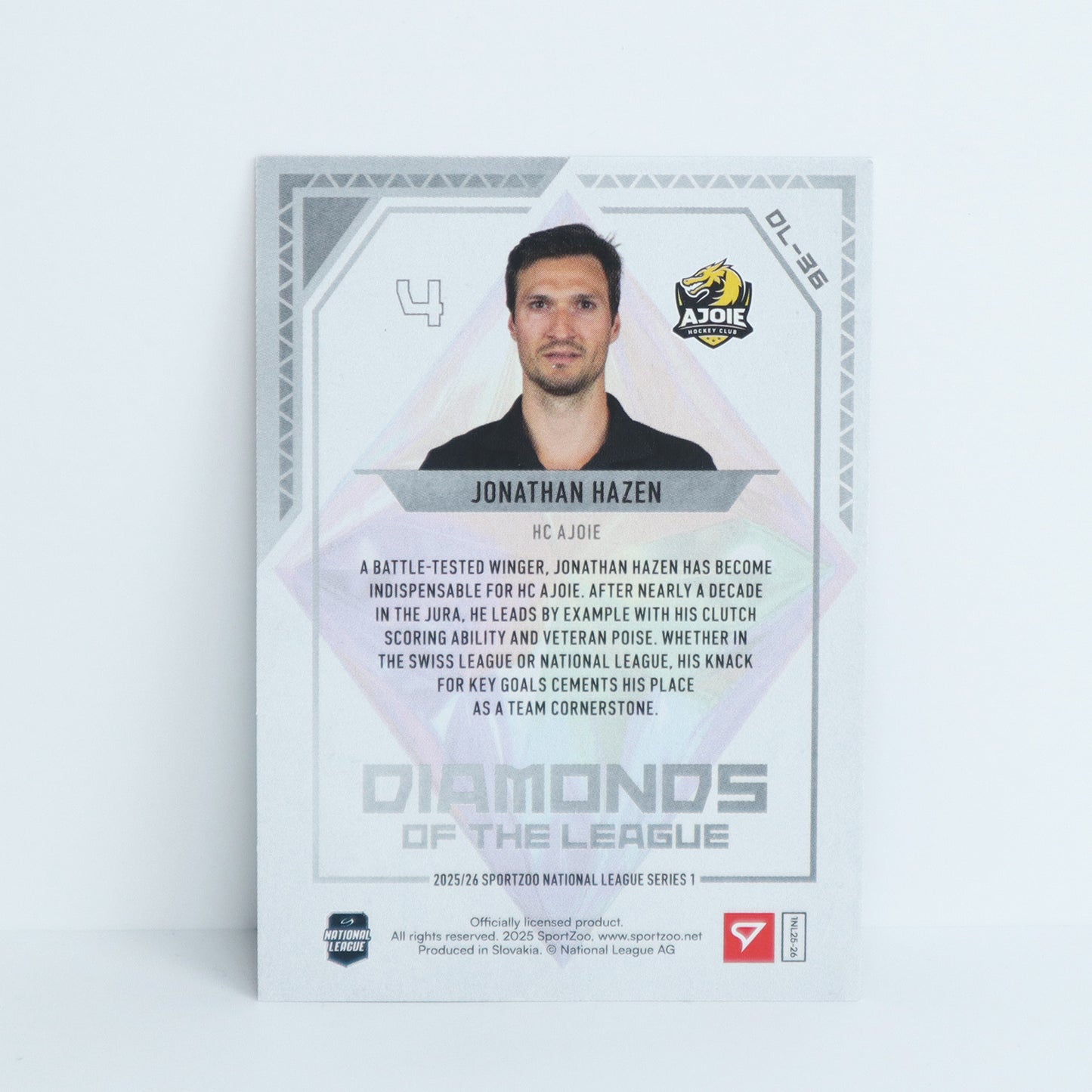 DL-36 - HCA - JONATHAN HAZEN - DIAMONDS OF THE LEAGUE BASE