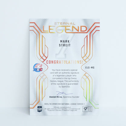 ELS-MS - ZSC - MARK STREIT - ETERNAL LEGENDS GOLD AUTO - 22/39