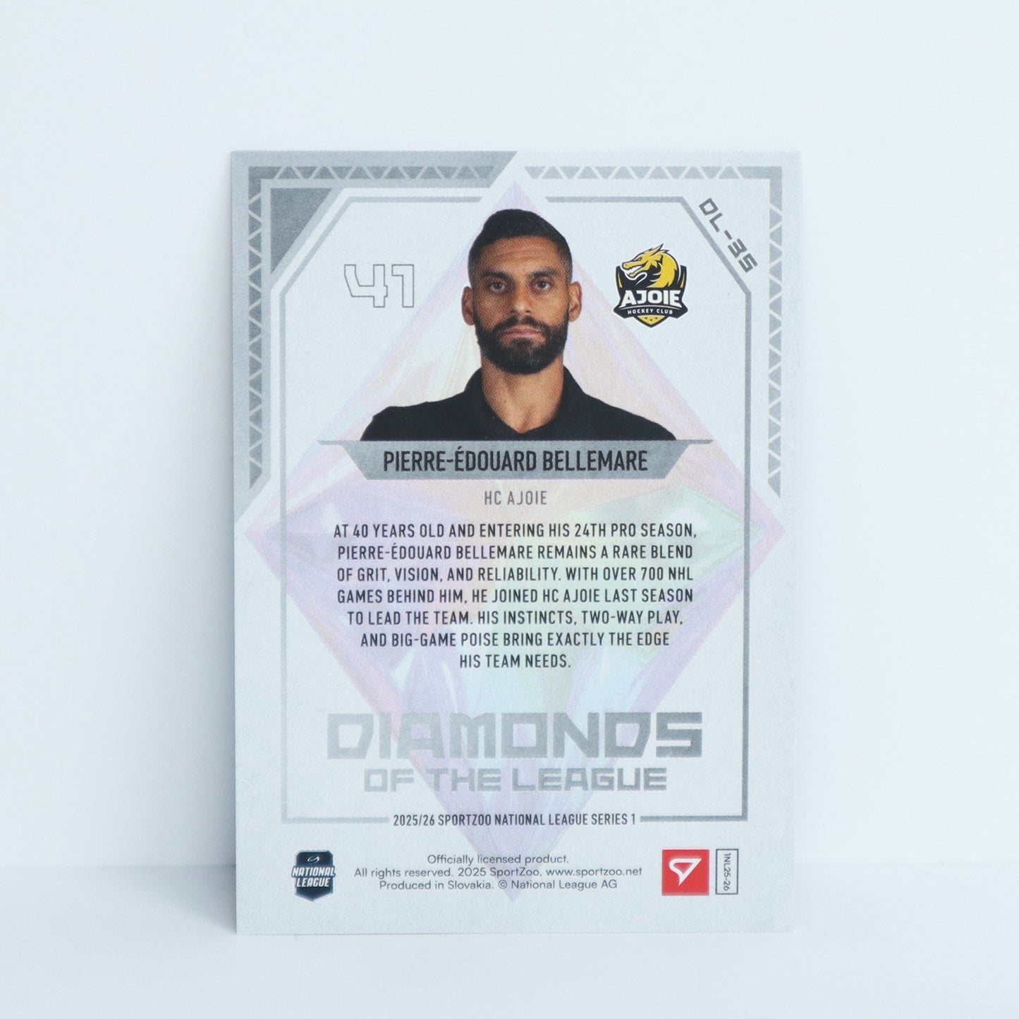 DL-35 - HCA - PIERRE-EDOUARD BELLEMARE - DIAMONDS OF THE LEAGUE BLUE - 31/99