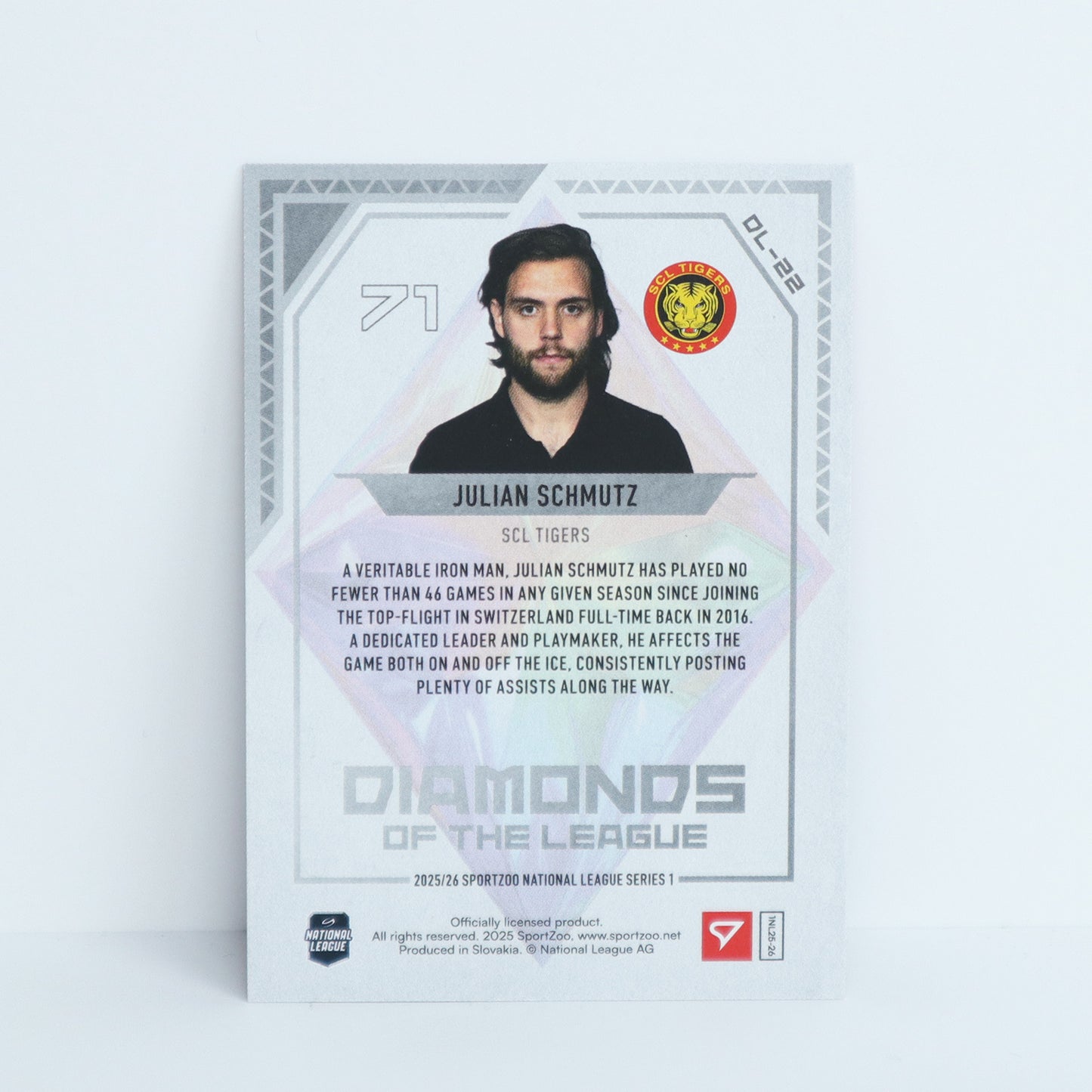 DL-22 - SCL - JULIAN SCHMUTZ - DIAMONDS OF THE LEAGUE PINK - 14/50
