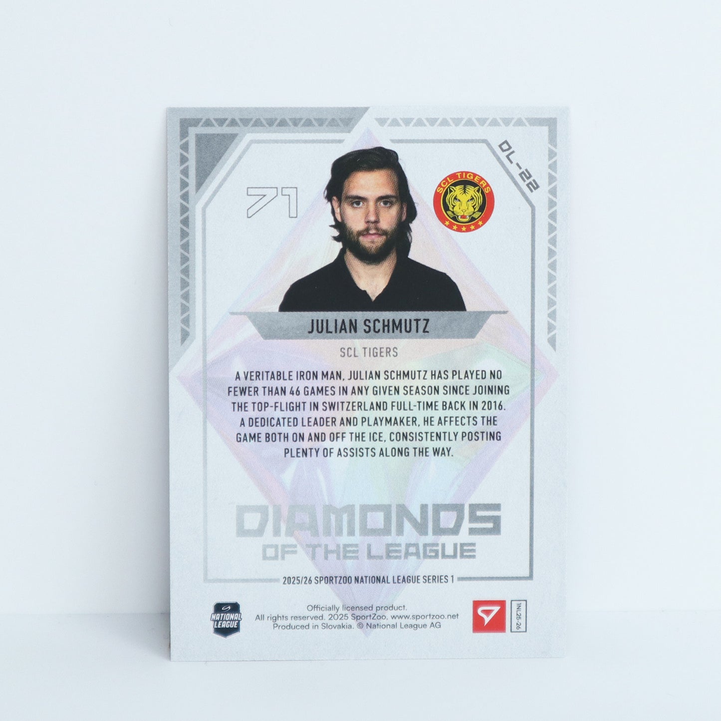 DL-22 - SCL - JULIAN SCHMUTZ - DIAMONDS OF THE LEAGUE PINK - 26/50