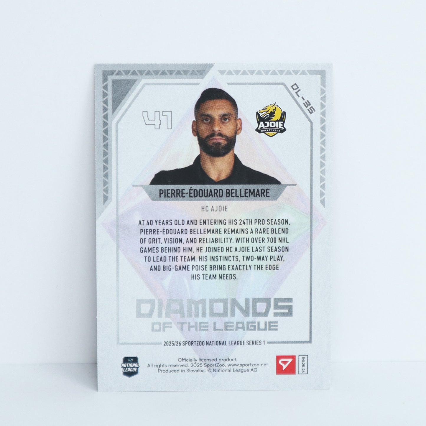 DL-35 - HCA - PIERRE-EDOUARD BELLEMARE - DIAMONDS OF THE LEAGUE PINK - 08/50