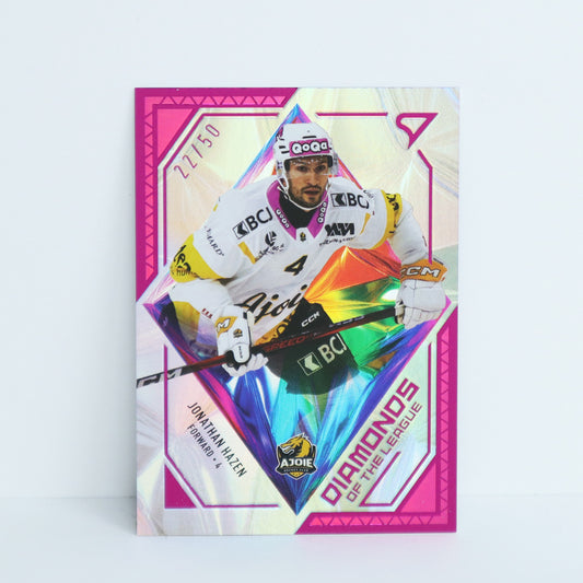 DL-36 - HCA - JONATHAN HAZEN - DIAMONDS OF THE LEAGUE PINK - 22/50