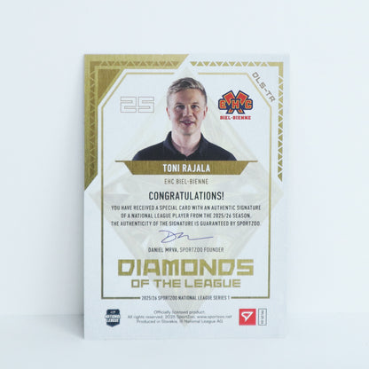 DLS-TR - EHCB - TONI RAJALA - DIAMONDS OF THE LEAGUE GOLD AUTO - 02/30