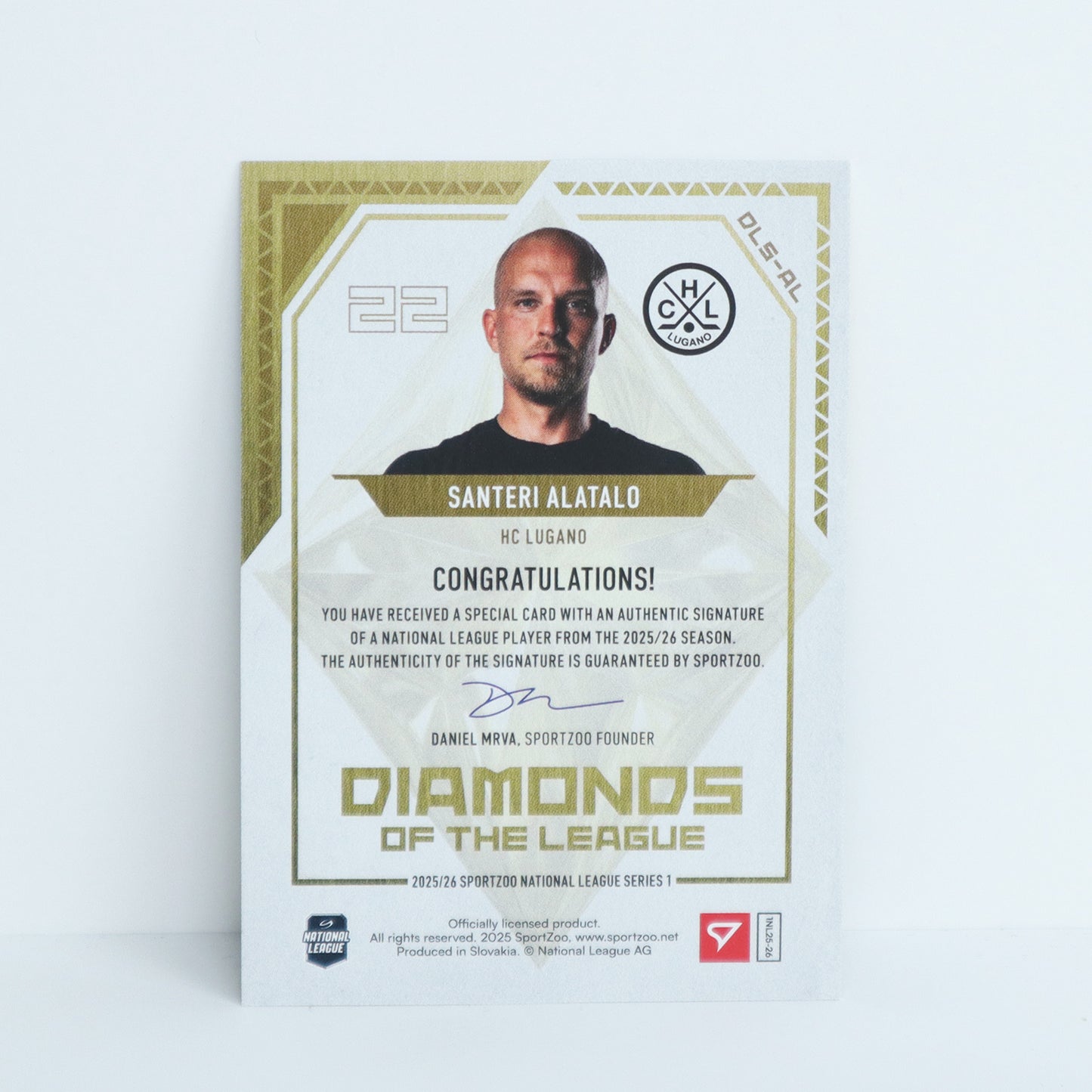 DLS-AL - HCL - SANTERI ALATALO - DIAMONDS OF THE LEAGUE GOLD AUTO - 21/30