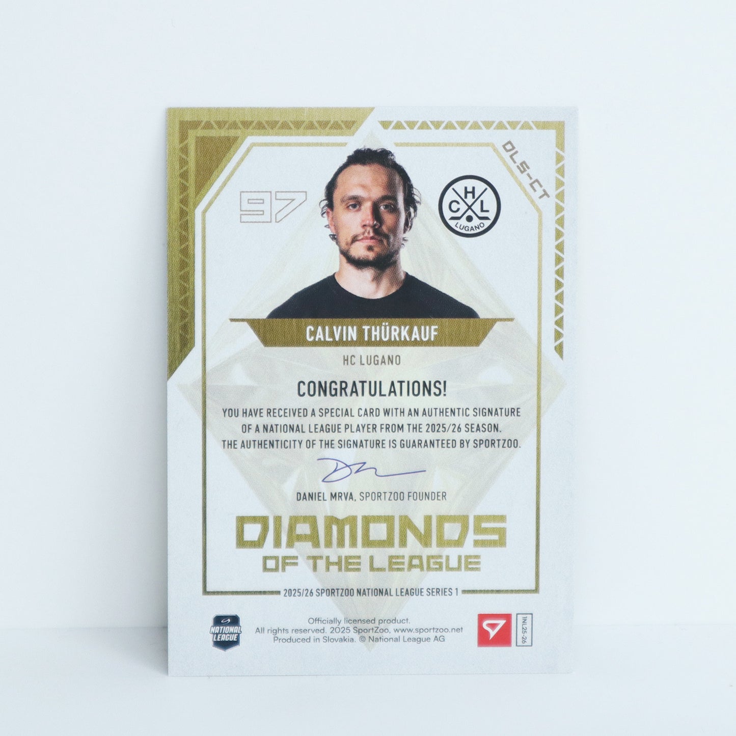 DLS-CT - HCL - CALVIN THURKAUF - DIAMONDS OF THE LEAGUE GOLD AUTO - 24/30