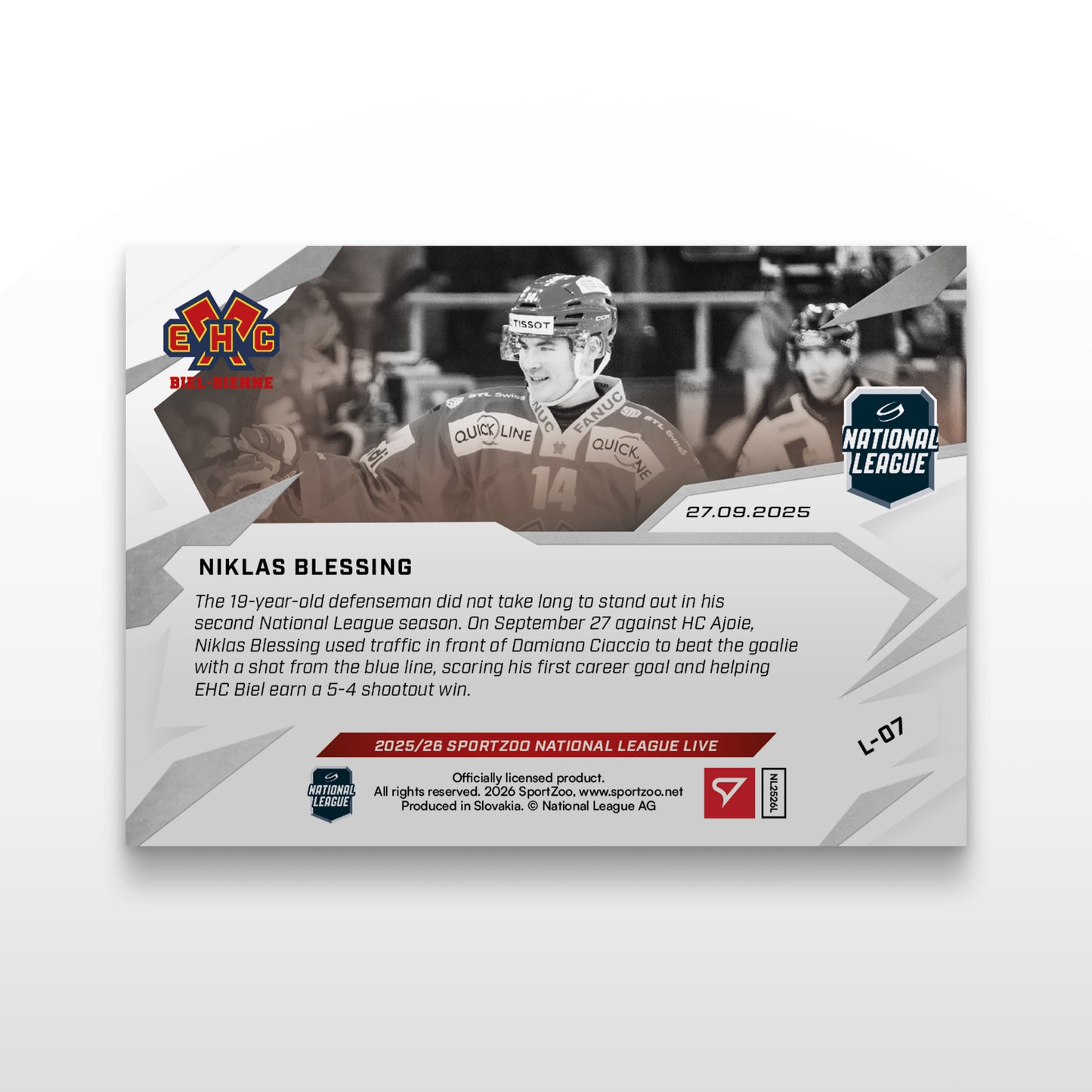 L-07 - NIKLAS BLESSING - LIVE CARDS