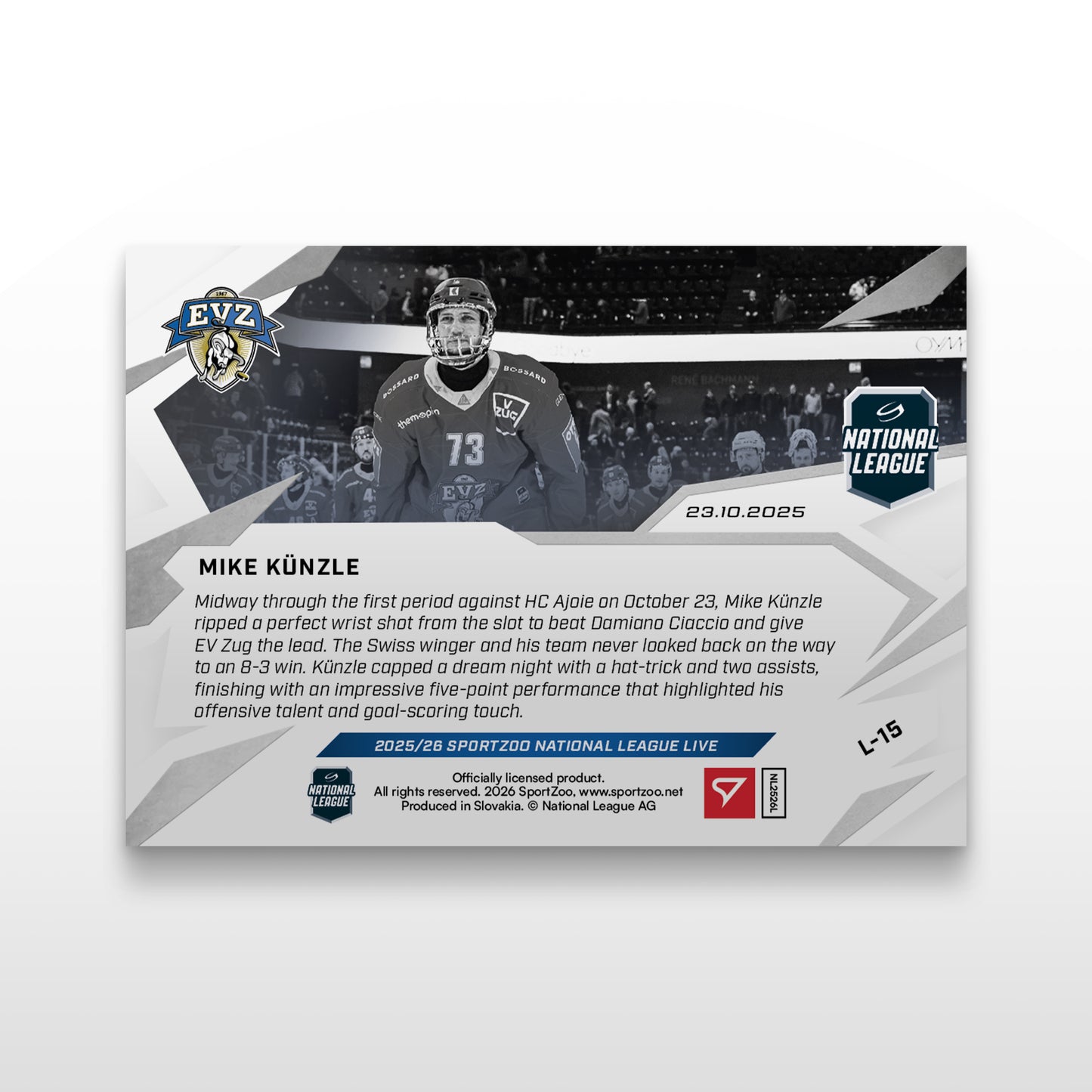 L-15 - MIKE KUNZLE - LIVE CARDS
