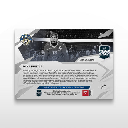 L-15 - MIKE KUNZLE - LIVE CARDS