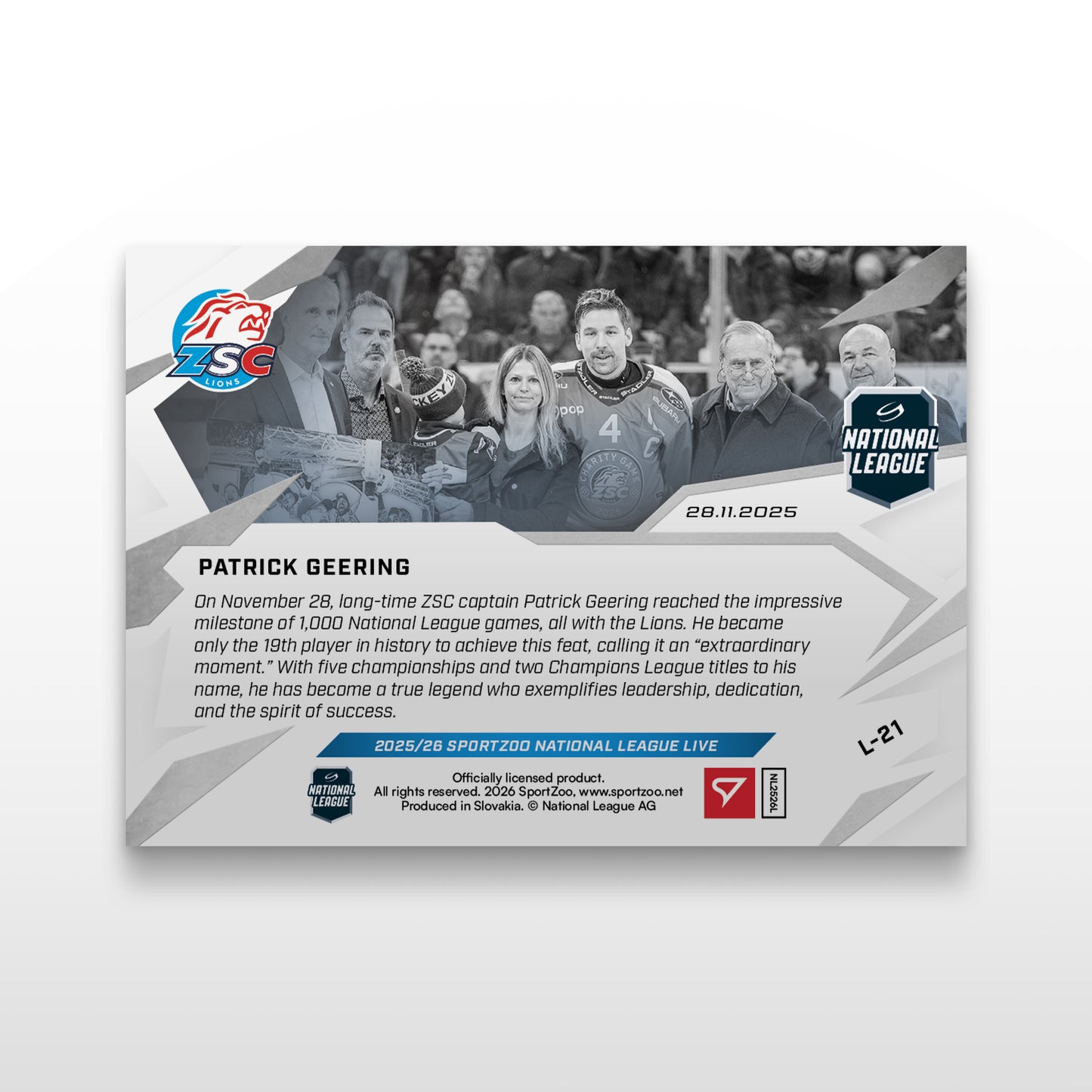 L-21 - PATRICK GEERING - LIVE CARDS