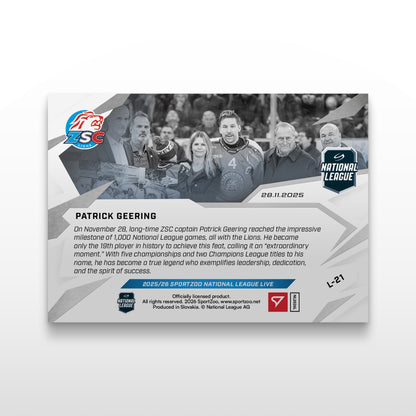 L-21 - PATRICK GEERING - LIVE CARDS