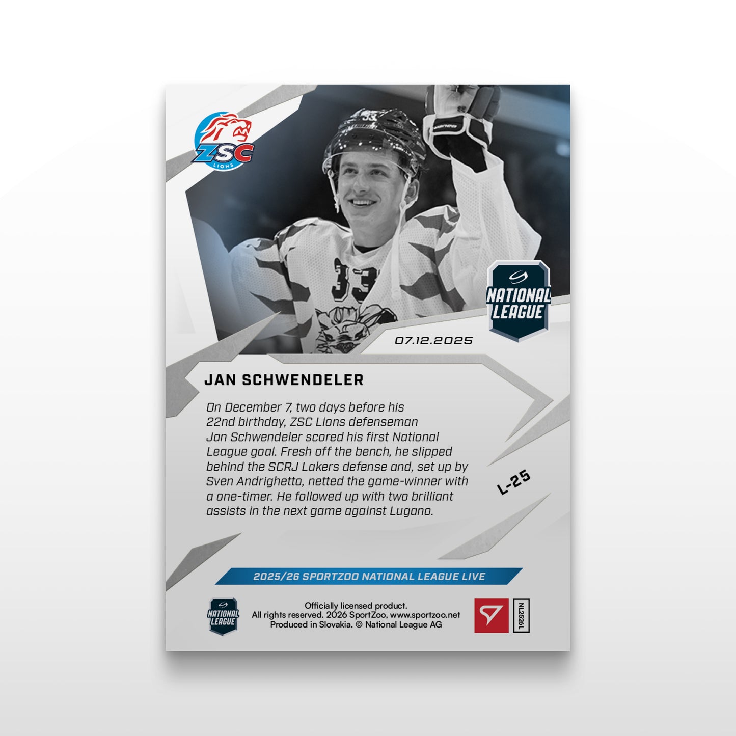 L-25 - JAN SCHWENDELER - LIVE CARDS