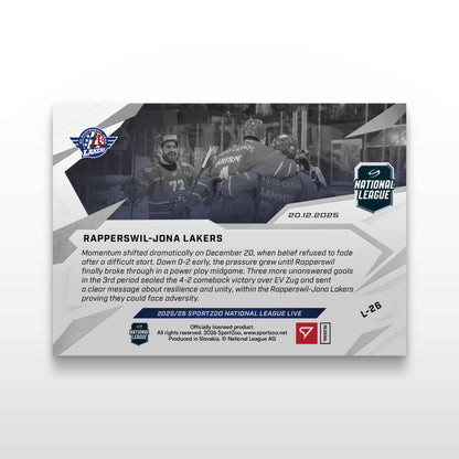 L-26 - RAPPERSWIL-JONA LAKERS - LIVE CARDS