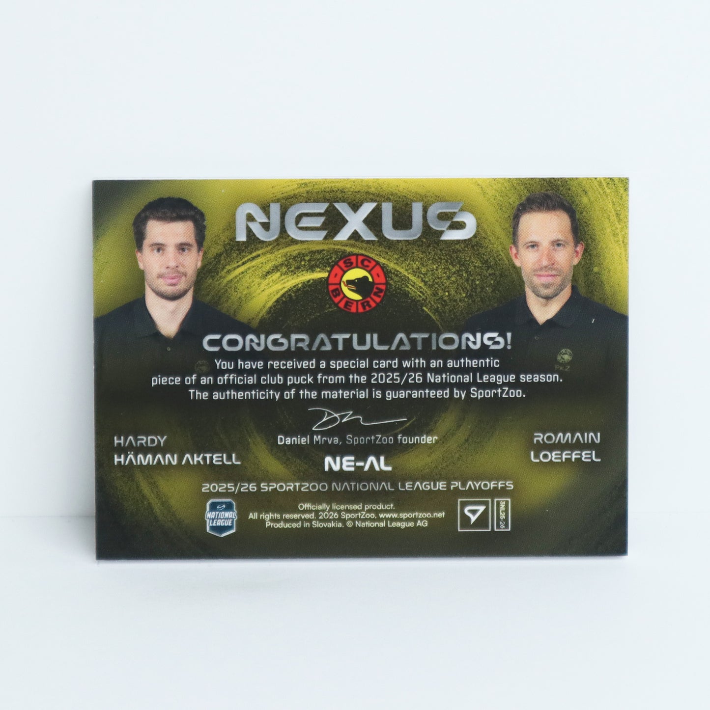 NE-AL - SCB - HARDY HAMAN AKTELL - ROMAIN LOEFFEL - NEXUS PUCK - 10/15