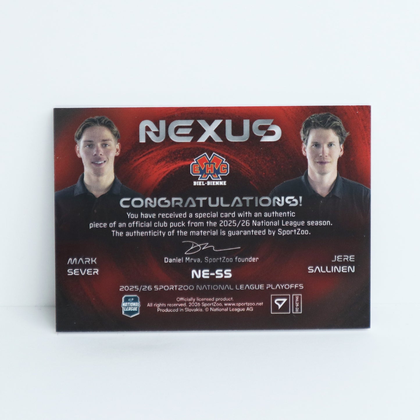 NE-SS - EHCB - MARK SEVER - JERE SALLINEN - NEXUS PUCK - 13/15
