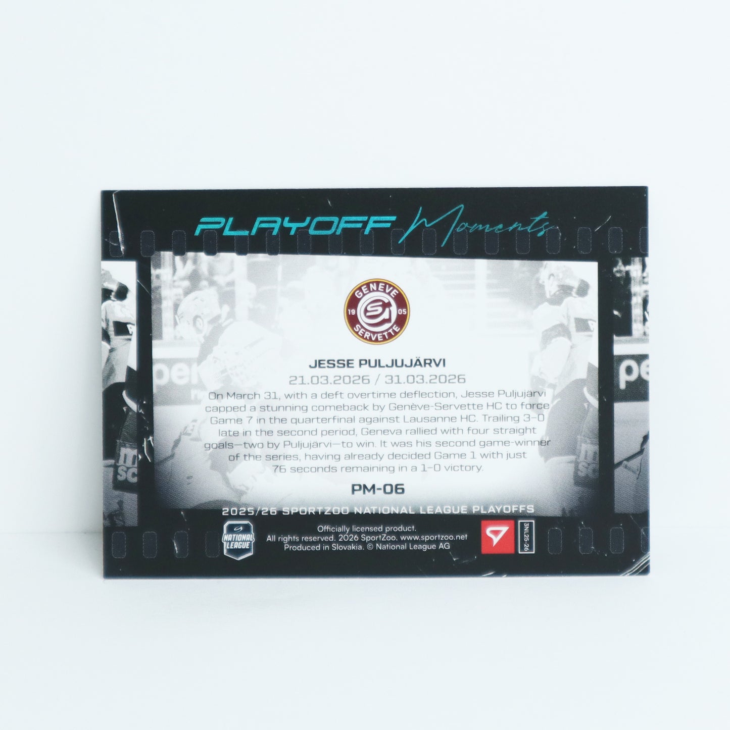 PM-06 - GSHC - JESSE PULJUJARVI - PLAYOFF MOMENTS BLUE - 11/25