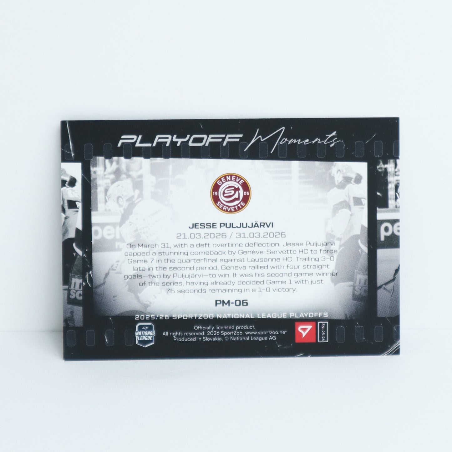 PM-06 - GSHC - JESSE PULJUJARVI - PLAYOFF MOMENTS BASE