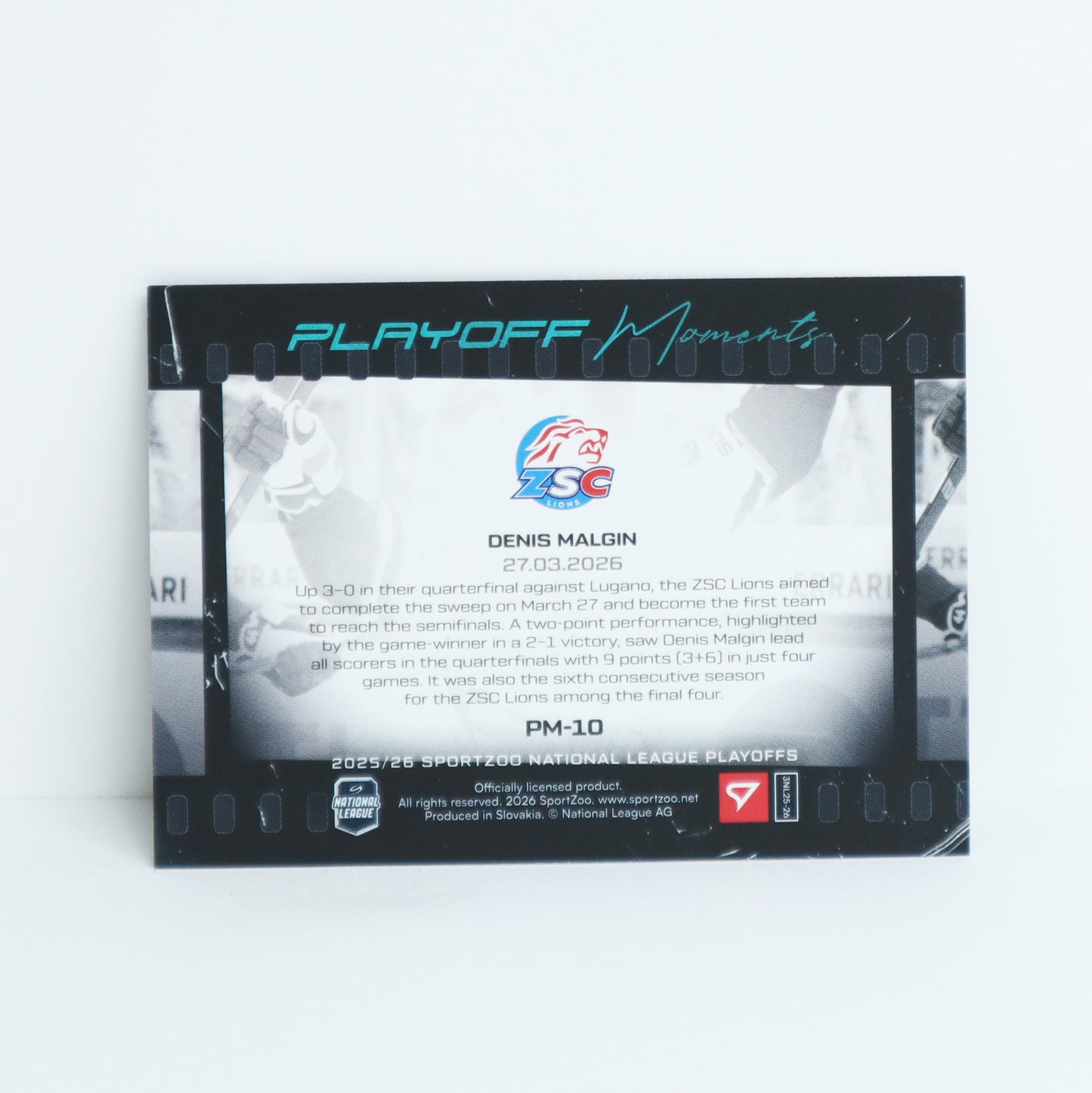PM-10 - ZSC - DENIS MALGIN - PLAYOFF MOMENTS BLUE - 11/25