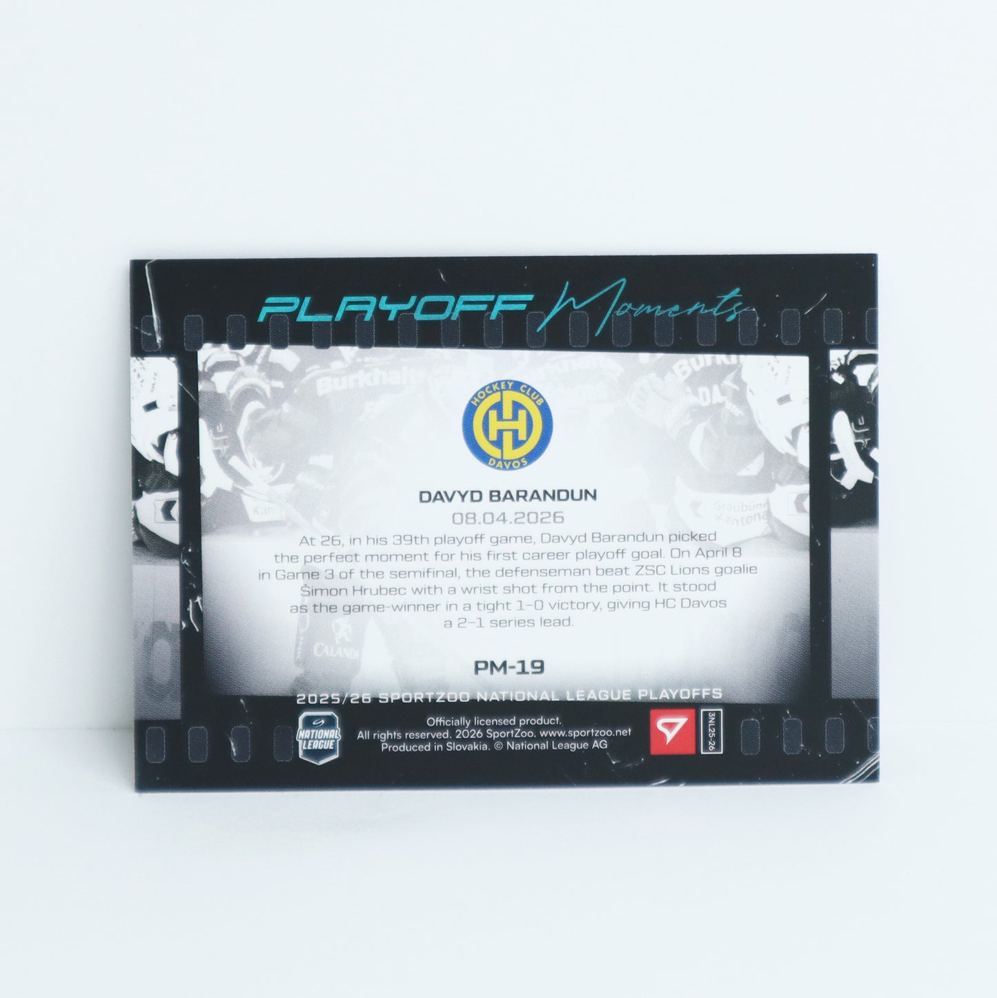 PM-19 - HCD - DAVYD BARANDUN - PLAYOFF MOMENTS BLUE - 06/25