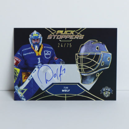 PSS-TW - EVZ - TIM WOLF - PUCK STOPPERS GOLD AUTO - 24/25