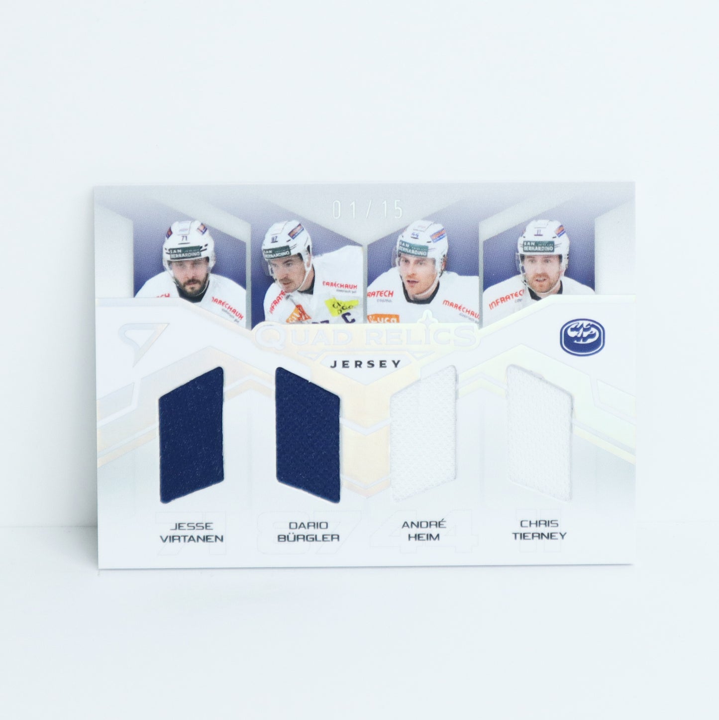 QRJ-HCAP - HC AMBRI PIOTTA - QUAD RELICS SILVER JERSEY - 01/15