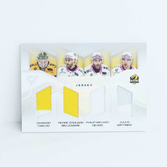 QRJ-HCA - HC AJOIE - QUAD RELICS SILVER JERSEY - 03/15