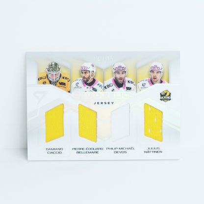 QRJ-HCA - HC AJOIE - QUAD RELICS SILVER JERSEY - 14/15
