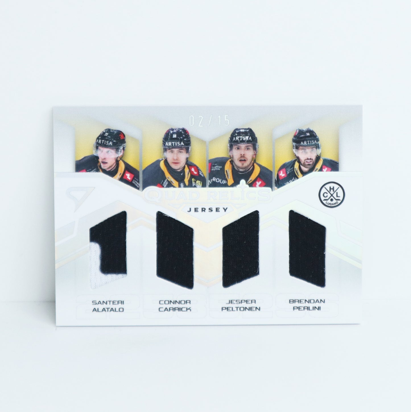 QRJ-HCL - HC LUGANO - QUAD RELICS SILVER JERSEY - 02/15