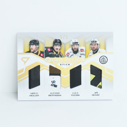 QRS-HCL - HC LUGANO - QUAD RELICS GOLD STICK - 5/5