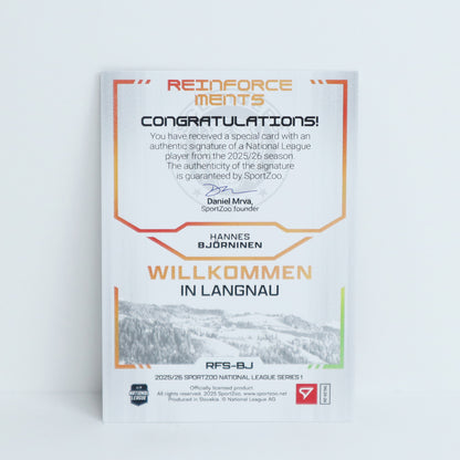 RFS-BJ - SCL - HANNES BJORNINEN - REINFORCEMENTS GOLD AUTO - 33/60