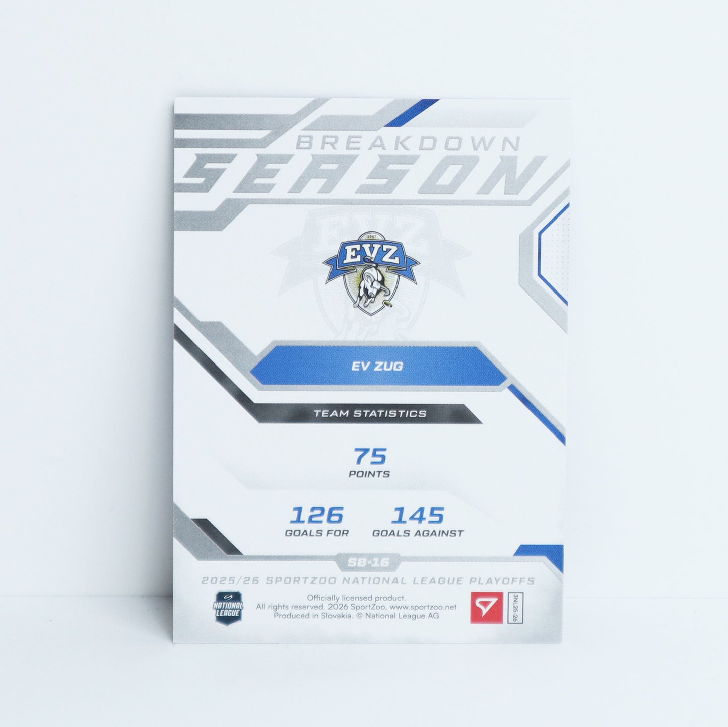 SB-16 - EVZ - JAN KOVAR - SEASON BREAKDOWN
