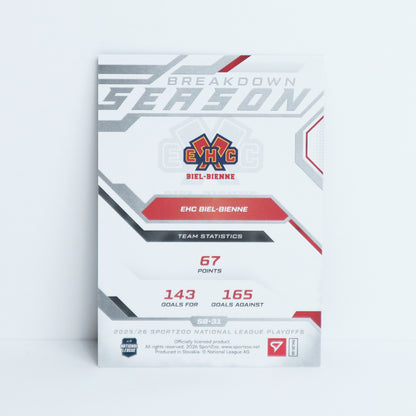 SB-31 - EHCB - LINUS HULTSTROM - SEASON BREAKDOWN