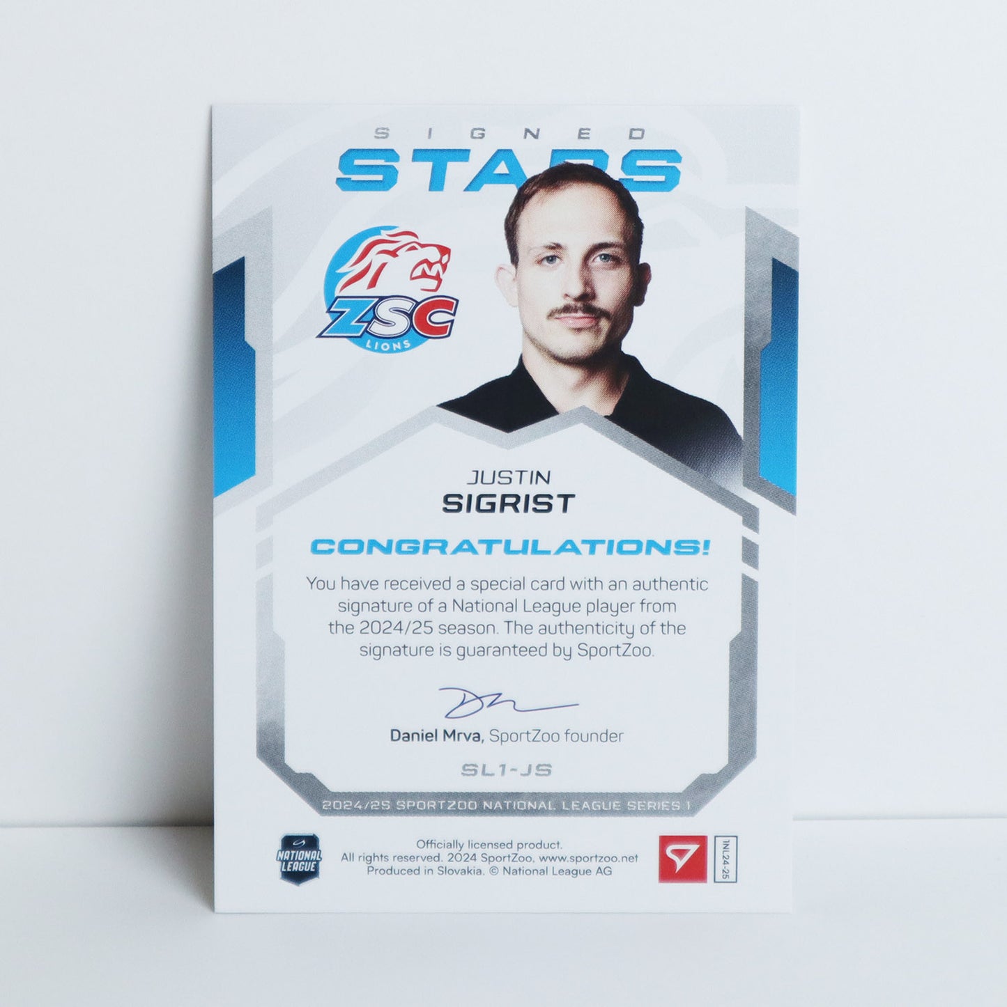 SL1-JS - ZSC - JUSTIN SIGRIST - SIGNED STARS LEVEL 1 - 56/99