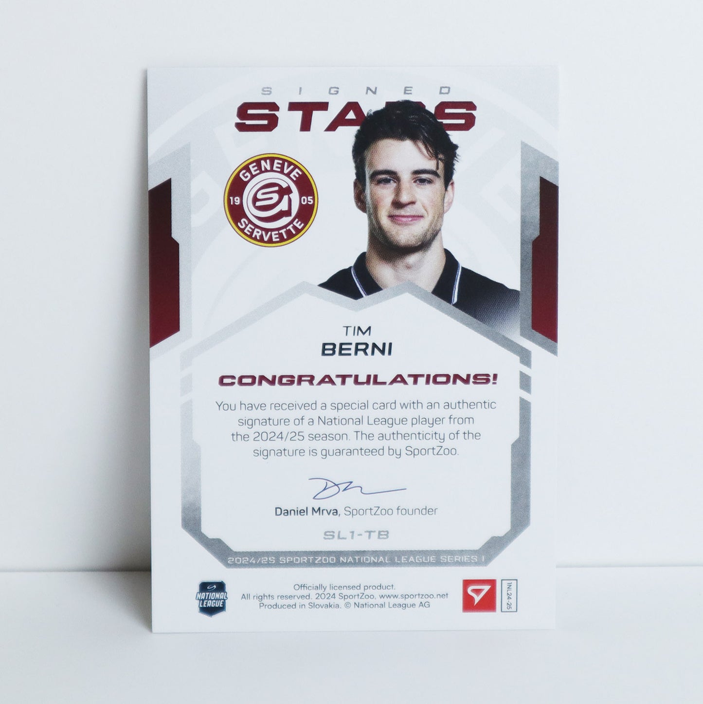 SL1-TB - GSHC - TIM BERNI - SIGNED STARS LEVEL 1 - 61/99